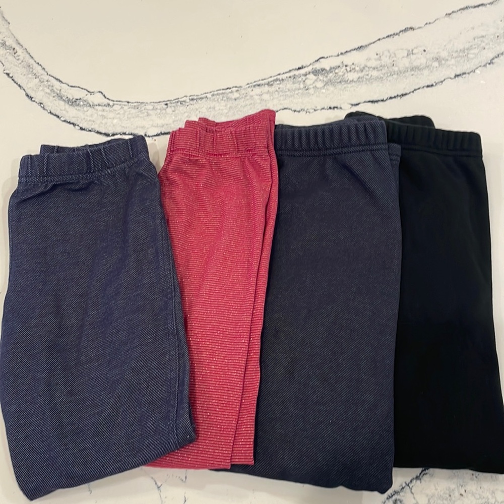 Set of 4 Carters girls leggings, size 10